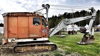 Vintage Priestman Tiger cable excavator in cab view [upl. by Thomey]