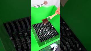 Brush into Shredder Machine  😱 shredder satisfying shredding oddlysatisfying satisfyingvideo [upl. by Latyrc]