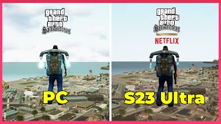 GTA SA Definitive Edition PC vs Mobile Netflix Details Comparison [upl. by Gaelan771]