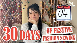 Sew a Holiday Pleated Skirt  30 Days of Festive Fashion Sewing  Day 4 [upl. by Lockwood514]