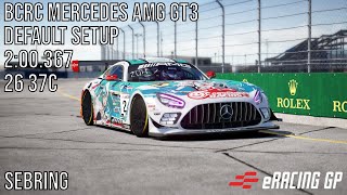 BCRC Mercedes AMG GT3  Sebring  200367  Assetto Corsa [upl. by Ahsiaa88]