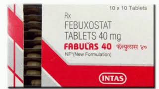 FABULAS 40 Tablets FEBUXOSTAT TABLETS 40 mg [upl. by Nauqas]