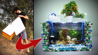 Comment faire un bel aquarium en utilisant du polystyrène  Décoration de maison [upl. by Annahgiel180]