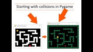 Collisions in pygame  Example from documentation [upl. by Lingwood814]