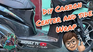 DIY CARBON STICKER WRAP  CENTER AND SIDE FAIRINGS [upl. by Udenihc30]