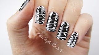 Melted Monochrome Nail Art [upl. by Eydnarb976]