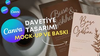 Canva ile Davetiye Tasarımı Mockup ve Baskı Nasıl Yapılır [upl. by Sammer]