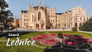 Zámek LEDNICE  beautiful castle in Czech Republic by drone 4K [upl. by Llenej]