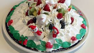 Christmas Pavlova easy design to give Xmas touch  Cake4Three [upl. by Analat]