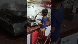 2years baby cooking funny [upl. by Hanima938]