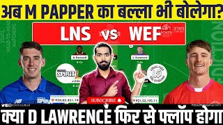 LNS vs WEF Dream11 LNS vs WEF Dream11 Prediction London Spirit vs Welsh Fire Dream11 Prediction [upl. by Giguere]