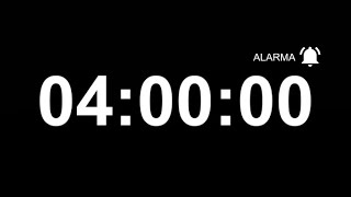 🔔CRONÓMETRO de 4 minutos CON ALARMA  Temporizador de 240 segundos [upl. by Cailly]