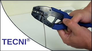 How to crimp ferrules onto wire rope using the TECNI® Crimping Tool [upl. by Savill]