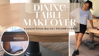 Dining Table Makeover Before And After  How To Create A Natural Wood Finish [upl. by Inirt]