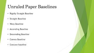 Basics Of Graphology Part 3  Baseline [upl. by Ulu]