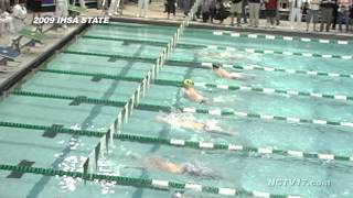 Kevin Cordes 100Yard Breaststroke Champion 20082009 IHSA State Meet [upl. by Jordanson228]