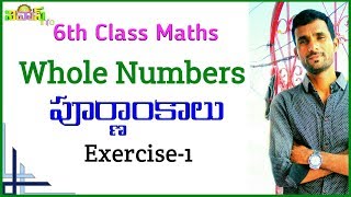 2 Whole Numbers  పూర్ణాంకాలు  Exercise  1  6th Class Maths  Chapter  2  Nivas Info [upl. by Frierson962]