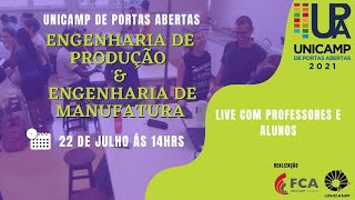 UPA 2021  Live sobre o cursos de Engenharia de Produção e Engenharia de Manufatura [upl. by Garin]