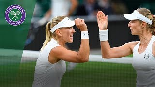 MakarovaVesnina v ChanNiculescu highlights  Wimbledon 2017 ladies doubles final [upl. by Rahcir502]