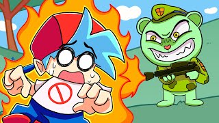 BOYFRIEND vs FLIPPY Friday Night Funkin Logic  Cartoon Animation [upl. by Cressi]