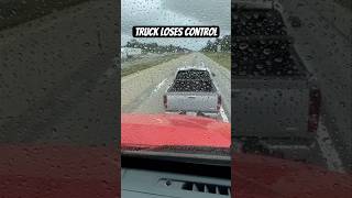 Truck loses control after truck taps his rear bumper [upl. by Onitsuj]