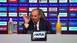 ALLEGRI post SalernitanaJuve 12 conferenza stampa quotFermo calma Il VAR è soggettivo Vlahovicquot [upl. by Sakram]