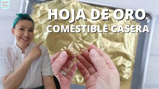 🤩Increíble aprende a realizar HOJA de ORO Comestible Casera Natalia Salazar [upl. by Suravaj]