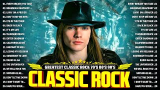 Top 100 Classic Rock Songs Of 80s 90s🔥ACDC The Eagles Queen Def Leppard Guns N Roses Aerosmith [upl. by Bald]