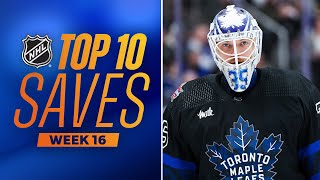 Top 10 Saves from Week 16  202324 NHL Season [upl. by Renick820]