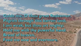 Guide Me O Thou Great Redeemer Tune Cwm Rhondda  3vv with lyrics for congregations [upl. by Giusto]