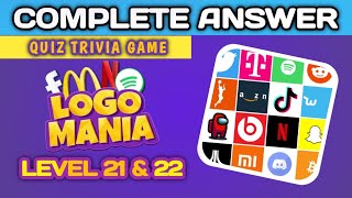 Logo Mania Quiz trivia Game level 21amp22 complete answer brainitquizzes logomania [upl. by Drehcir335]