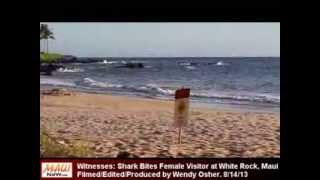 Shark Attack  White Rock Maui 8142013 [upl. by Adnawat]