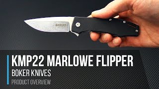 Boker KMP22 Marlowe Design Frame Lock Flipper Overview [upl. by Gertrude]