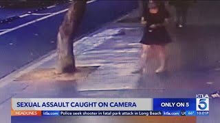 Sexual assault in Long Beach captured on cameras [upl. by Klinges204]