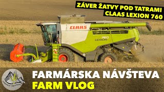 ZÁVER ŽATVY POD TATRAMI  Mirov KRÁSNY LEXION 760  Farmárska Návšteva 70 [upl. by Brecher]