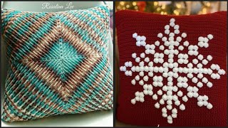 handmade Crochet Pillow Covers Pattern 2024 [upl. by Vtehsta883]