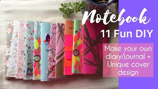 Make your own Personalised Notebook Diary Cover decoration  Notebook decoration  FUN DIY  PART 1 [upl. by Bruell936]