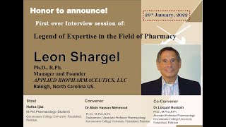 Online Session with Leon Shargel Author of Applied Biopharmaceutics and Pharmacokinetics [upl. by Heilman170]