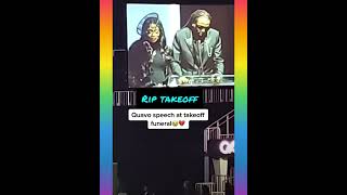 Quavo and Offset speak at Takeoff’s funeral quavo takeoff offset migos [upl. by Cos]