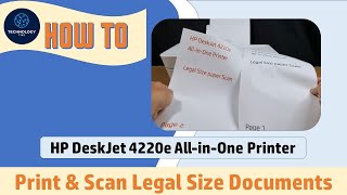 HP DeskJet 4220e Printer  How to Print amp Scan Legal Size documents [upl. by Somar]