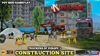 Construction Site Tubingen To Zurich  Pov Mod  Truckers of Europe 3 Gameplay [upl. by Haikezeh]