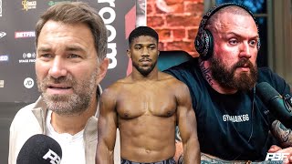 EDDIE HEARN REACTS TO TRUE GEORDIE CRITICISMS OF ANTHONY JOSHUA CLASH WITH SIMON JORDAN KSI V FURY [upl. by Sisco]