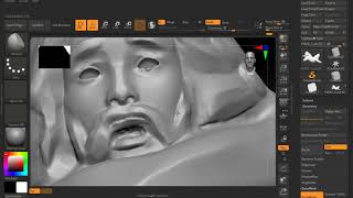 03 Bas relief time lapse Zbrush sculpting Angel of Lord Slays Assyrian Army [upl. by Alaecim]