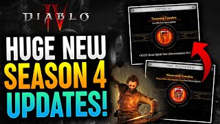 Diablo 4 SAVED by Huge Patch and Updates for Season 4 [upl. by Ilam]