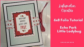 6x8 mini album tutorial  get ready for spring with Echo Park Little Ladybug [upl. by Oiligriv613]