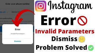 Instagram error invalid Parameters  error invalid Parameters  invalid Parameters Instagram [upl. by Llimaj]