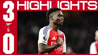 THREE BIG POINTS  HIGHLIGHTS  Arsenal v Nottingham Forest 30  Saka Partey Nwaneri  PL [upl. by Audris]