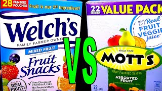 Welchs vs Motts Fruit Snacks  What is the Best Fruit Snack to Buy  FoodFights Live Food Reviews [upl. by Islehc]