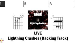 LIVE Lightning Crashes BACKING TRACK FCN GUITAR CHORDS amp LYRICS [upl. by Einej167]