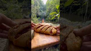 Sucuklu Rulo Sarma Pizza 🍕 Cooking Italian Stromboli roll pizza [upl. by Sherj]